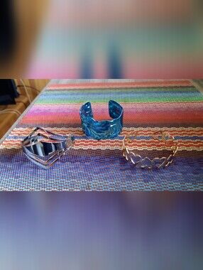 NWOT Blue Metak Cuff Bracelet - Women's Fashion Jewelry.